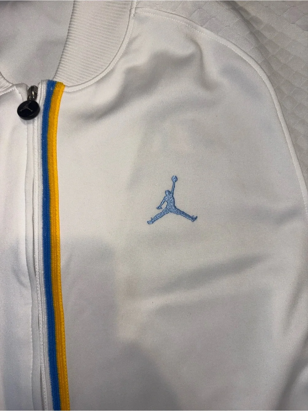 Vintage Jordan Carmelo Anthony Melo Tracksuit Jacket Pants White Blue Yellow XXL
